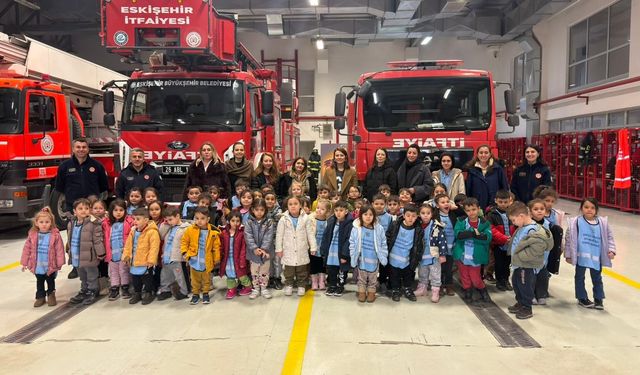 Eskişehir’de minikler Sivil Savunma Günü’nde ziyaret