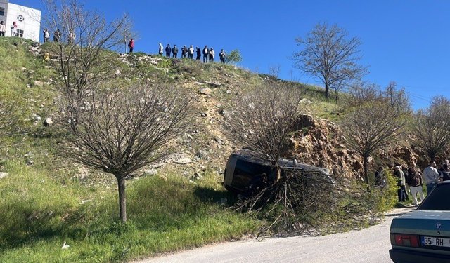 El freni ihmal edildi, araç uçuruma gitti!