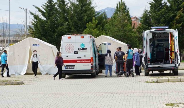 Afyon'da tatbikat için canlı canlı tabuta girdi