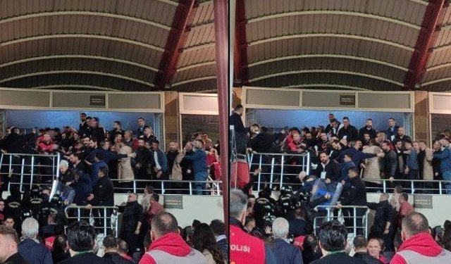 Play-Off maçı sonrası protokol tribününde gerilim