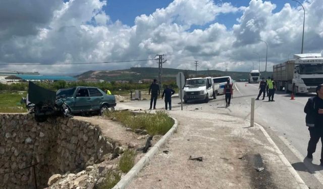 Kütahya'daki kaza ölümle burun buruna kaldı!