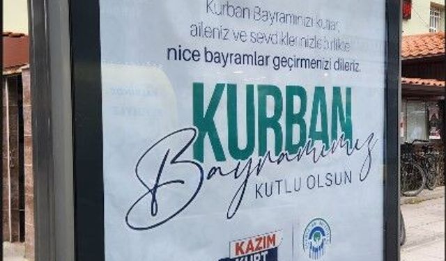 Eskişehir'de panolarda bayram mesajı