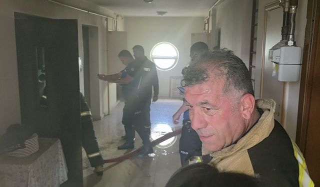 Kütahya'da 6 katlı apartmanda yangın alarmı!