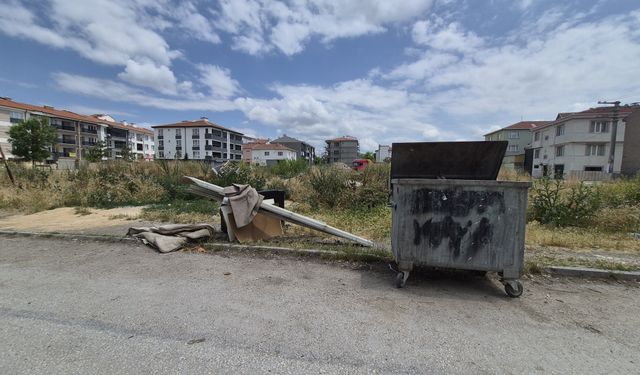 Eskişehir'deki boş arazi atık eşya cenneti!