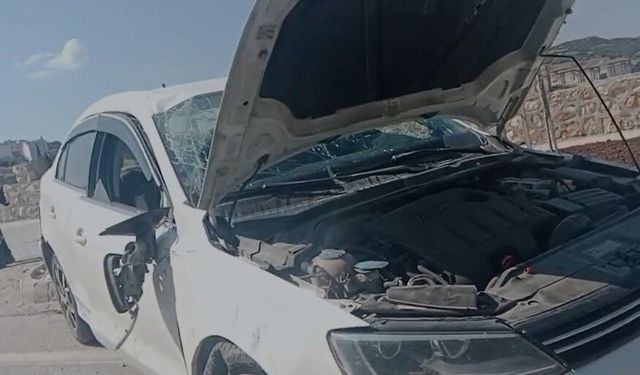 Bilecik'te virajı alamayan otomobil takla attı!