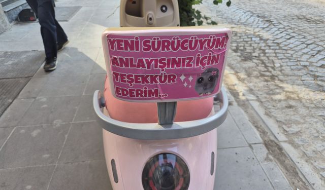 Eskişehir’de trafiğe tebessüm ettiren not!