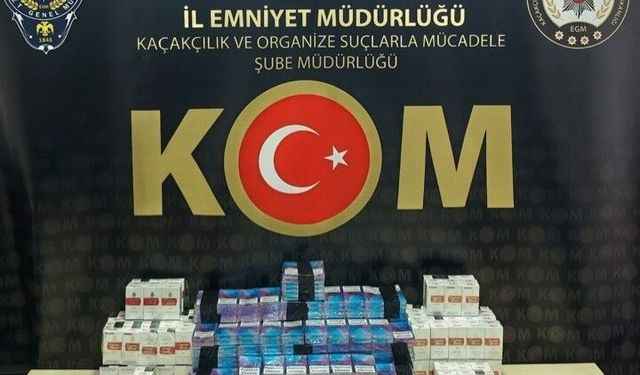 Kaçak sigara operasyonunda binlerce liralık ürüne el konuldu