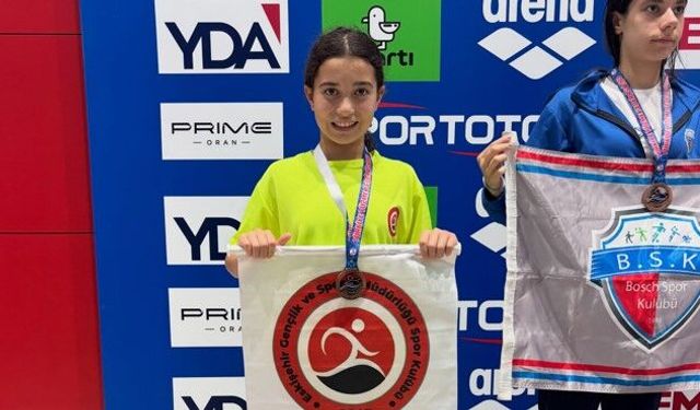 İlimiz yüzücüsü Türkiye derecesi yaptı