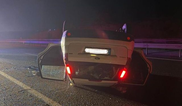Bilecik'te takla atan araç sürücüsü alkollü çıktı
