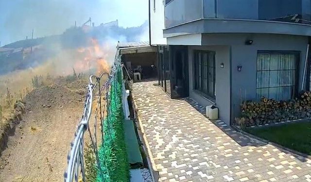 Eskişehir'de düşen sigara yine bahçeyi yaktı!