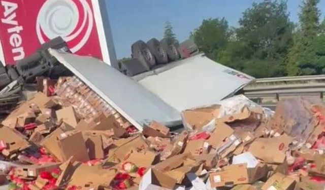 Eskişehir-Ankara yolunda trafiği kapatan kaza!