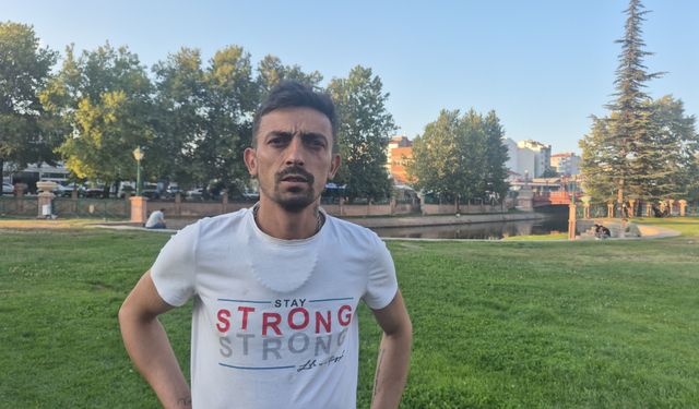 Porsuk Çayı kenarında telefonla konuşurken kendini suda buldu!