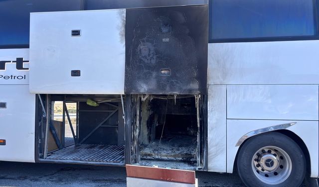 Eskişehir’de yolcu otobüsünün bagajında yangın!