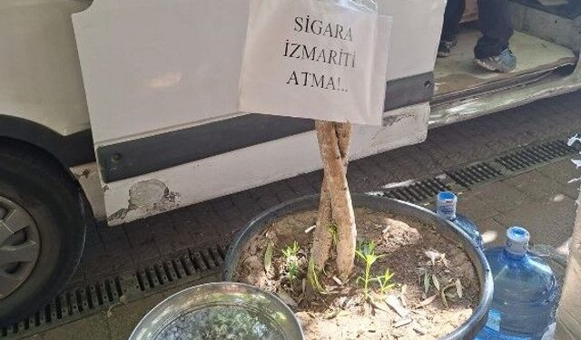 Eskişehir'de esnaftan sigara izmariti tepkisi