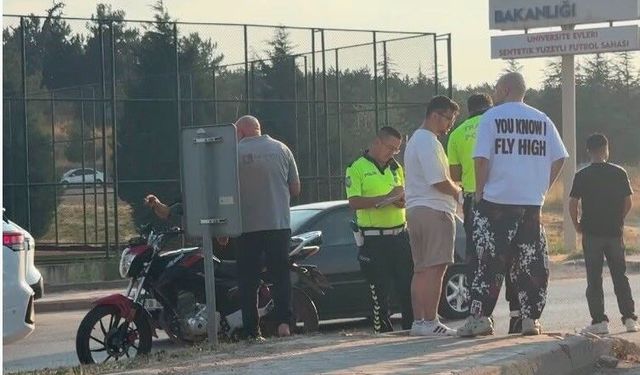 Eskişehir'de trafik kazası! Motosiklet sürücüsü yaralandı