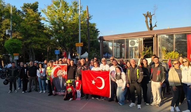 Zafer Bayramı’nda motosiklet korteji coşkusu