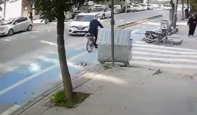 Eskişehir’de dönüş yaparken bisikletliye çarptı