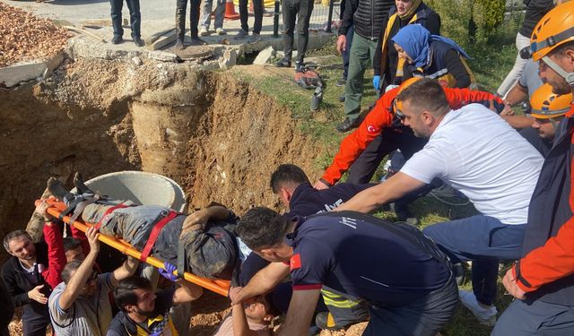 Bilecik’te kanalizasyon çalışmasında göçük: İşçi toprak altında kaldı!