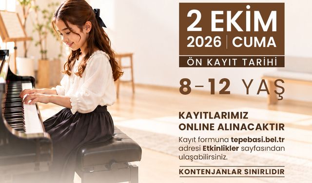 Tepebaşı’nda çocuklar için piyano eğitiminin ön kayıtları başladı