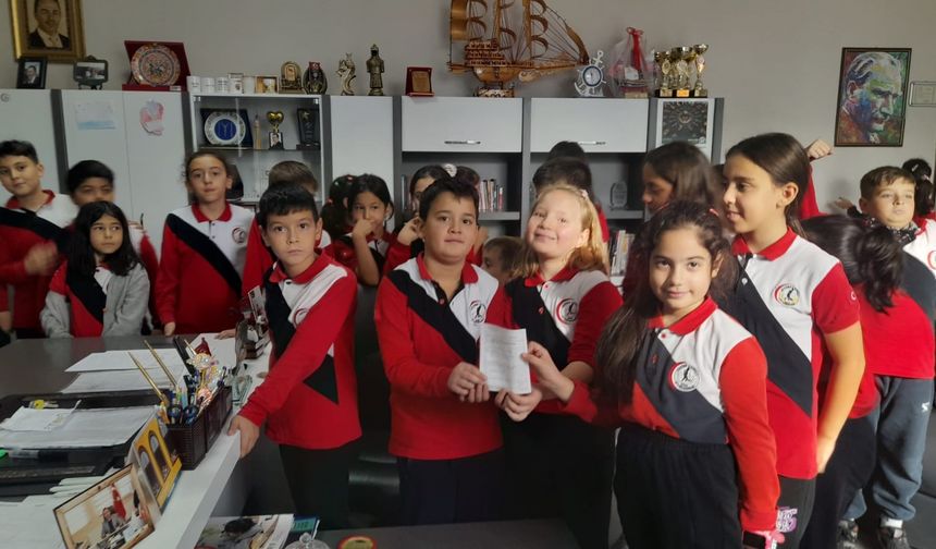 Öğrencilerinden Gazze’ye destek kampanyası