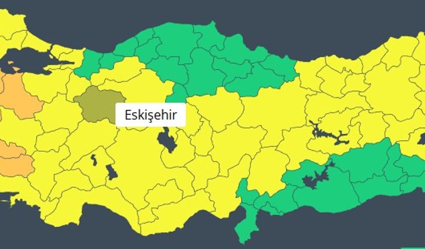 Eskişehir için 'Sarı Kod'lu uyarı: Kuvvetli geliyor!