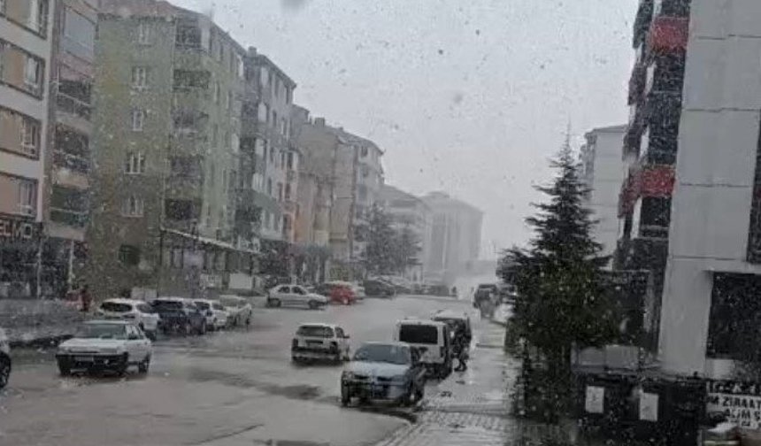 Eskişehir'de Nisan ayından kar manzaraları!