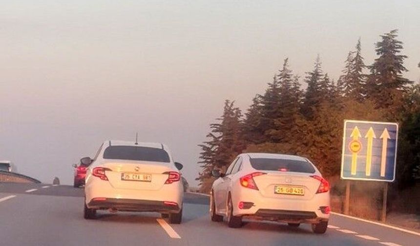 Eskişehir-Bursa yolunda skandal görüntüler: Sürücüler trafiği hiçe saydı!