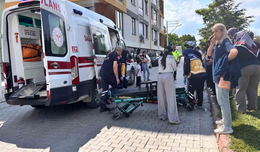 Tavşanlı'da direksiyon hakimiyetini kaybetti, motosiklet devrildi!