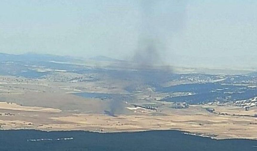Seyitgazi'de yangın: 2 dönüm arazi küle döndü!