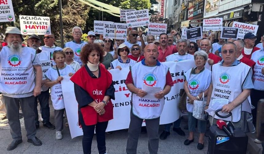 Eskişehir’de emekliler eyleminde CHP’li vekile tepki