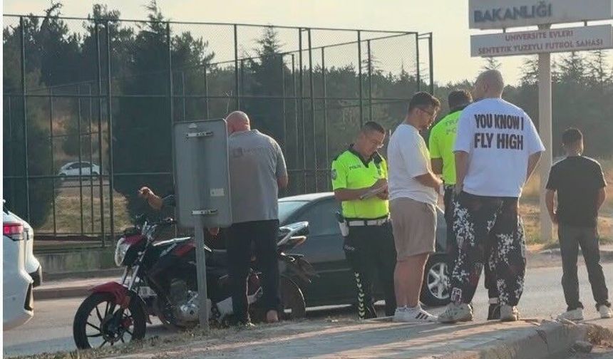 Eskişehir'de trafik kazası! Motosiklet sürücüsü yaralandı