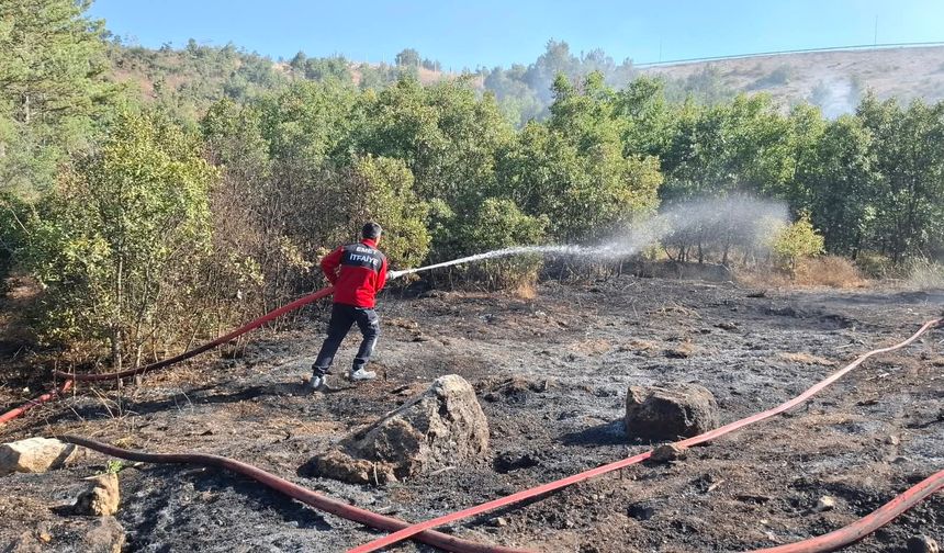 Kütahya’da dağlık alanda orman yangını paniği
