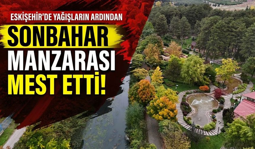 Yağışların ardından Eskişehir'de sonbahar manzarası mest etti