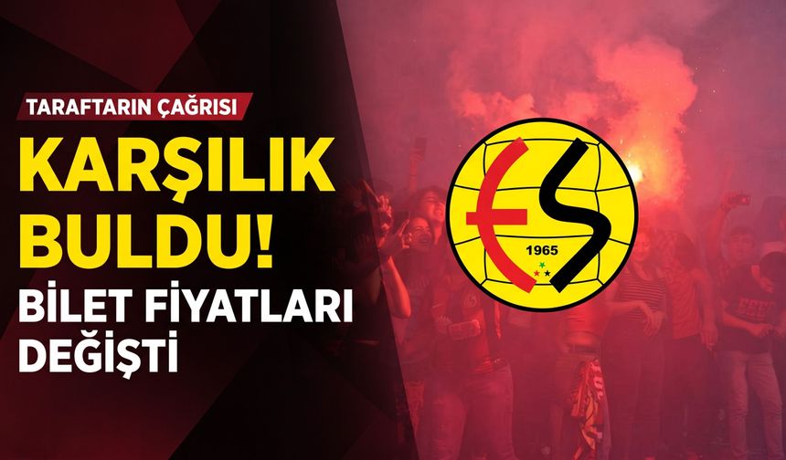 Eskişehirspor taraftarının çağrısı karşılık buldu: Bilet fiyatları değişti