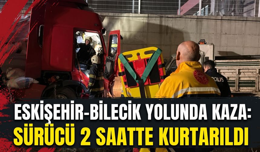 Eskişehir-Bilecik yolunda kaza: Sürücü 2 saatte kurtarıldı