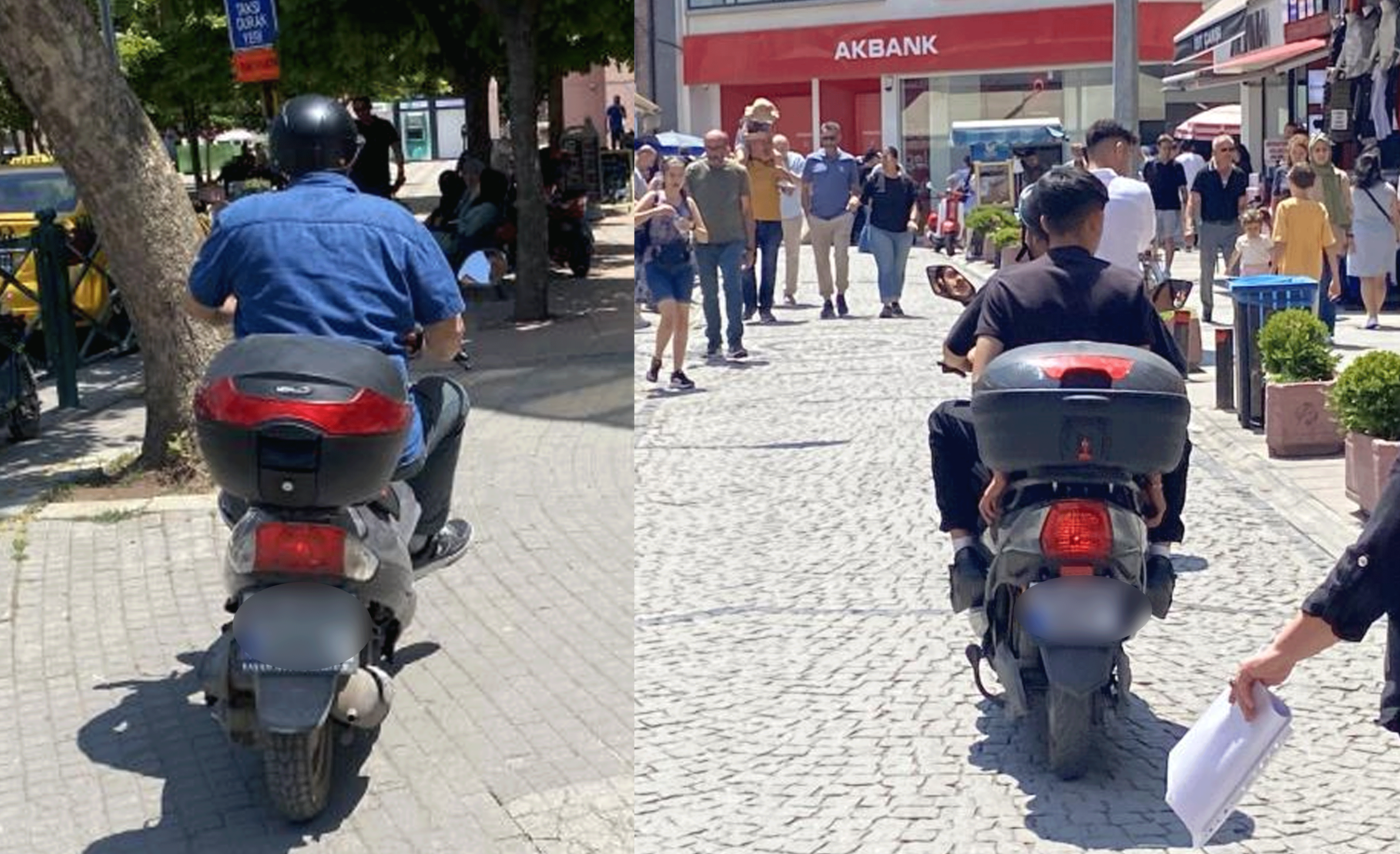 Eskişehir'de yaya yolları motosiklet işgalinde!