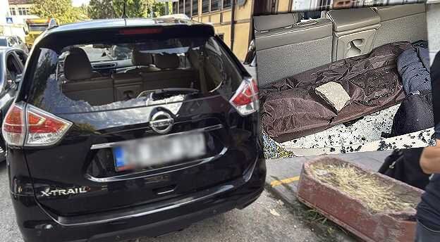 Eskişehir’de araç içindeki aile dehşeti yaşadı! Taşlı saldırı kamerada