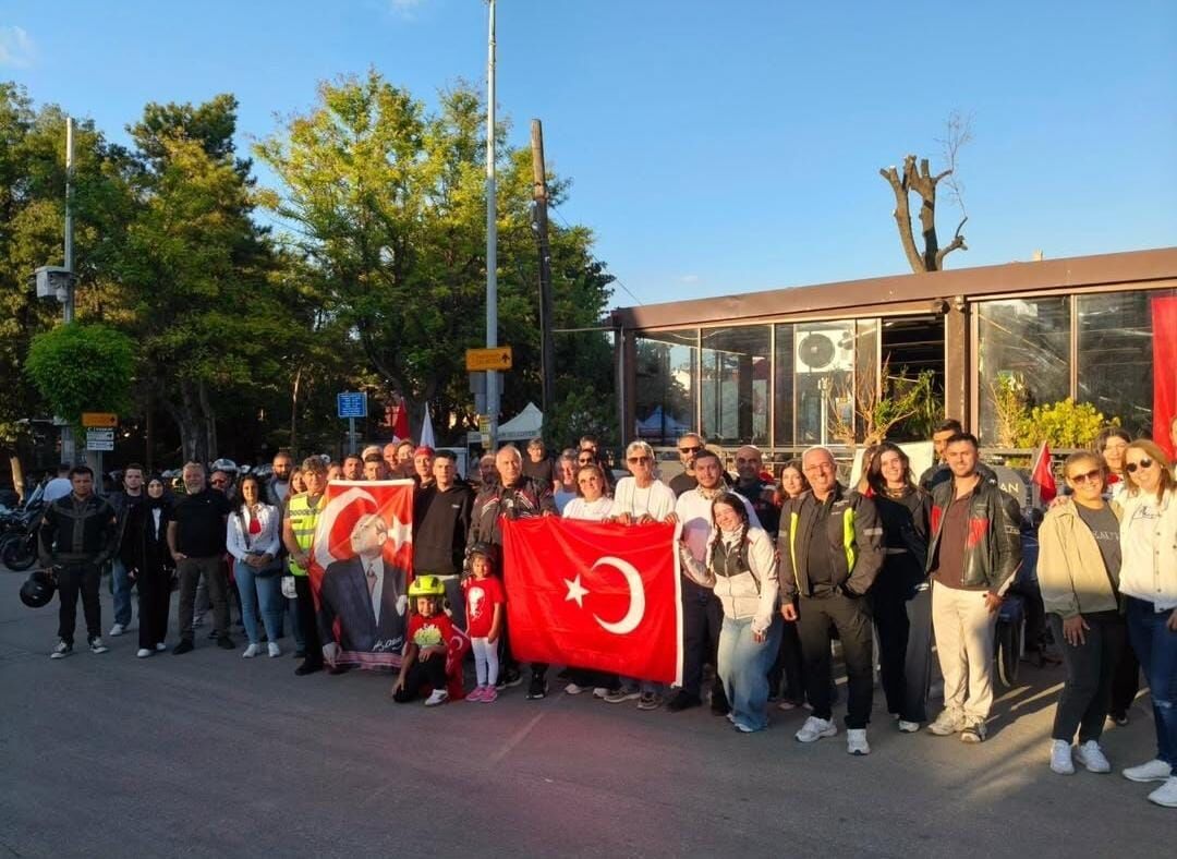 Zafer Bayramı’nda motosiklet korteji coşkusu